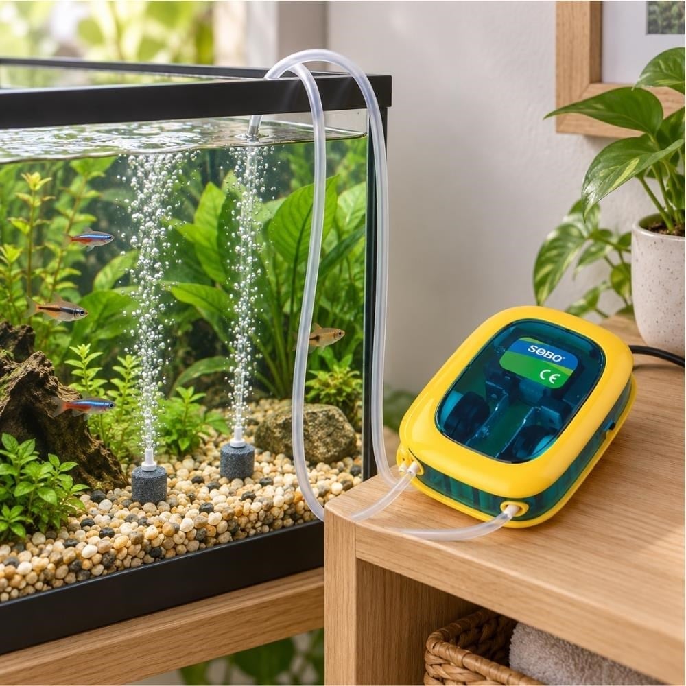Sobo SB-248A Akvaryum Hava Motoru 2 Çıkışlı Sarı YeşilSOBO