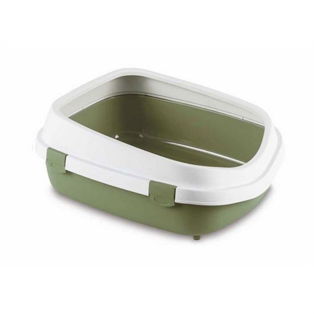 Stefanplast Queen Açık Kedi Tuvaleti Beyaz - YeşilStefanplast