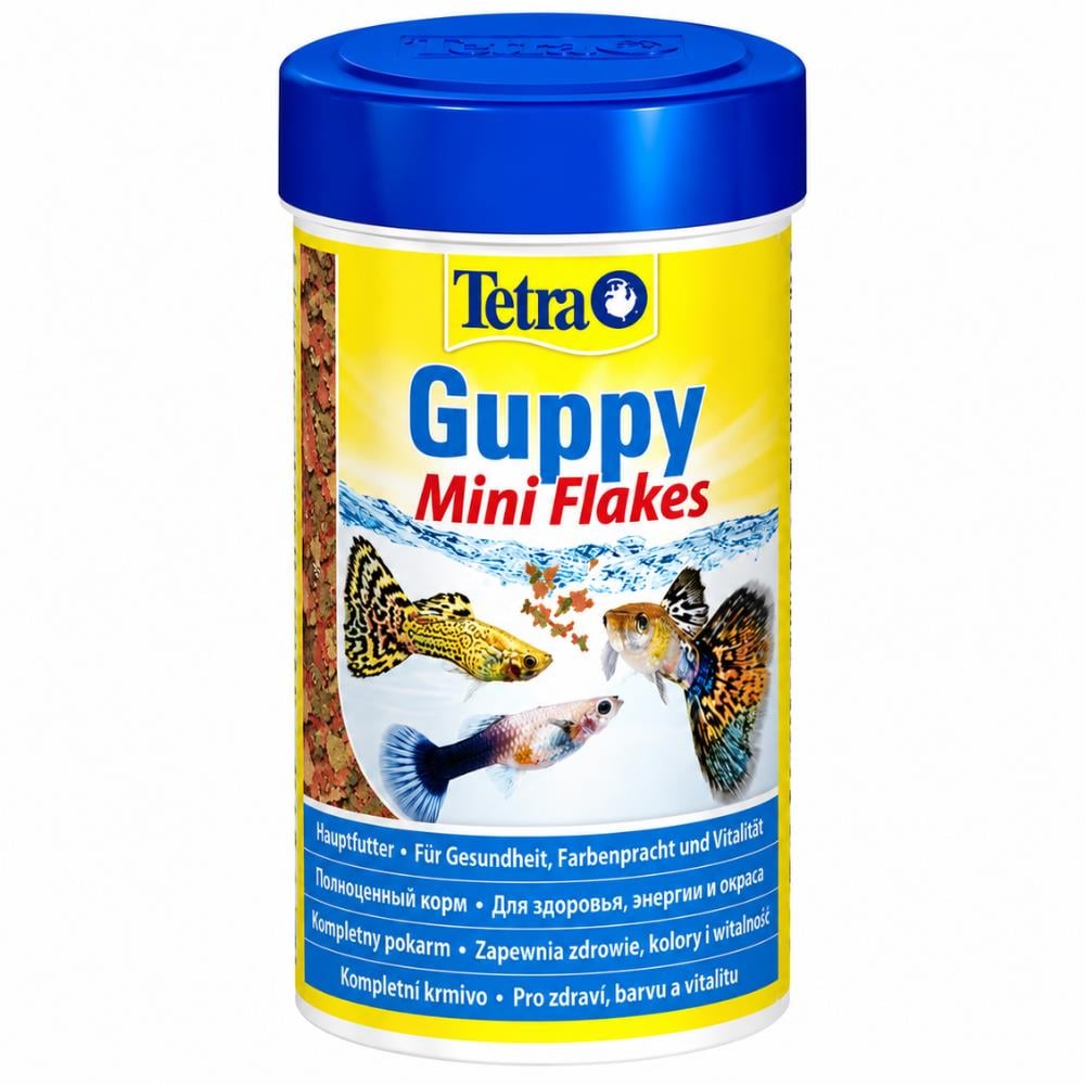 Tetra Guppy Mini Flakes Lepistes ve Canlı Doğuran Balık Yemi 100 ml 30 grTetra