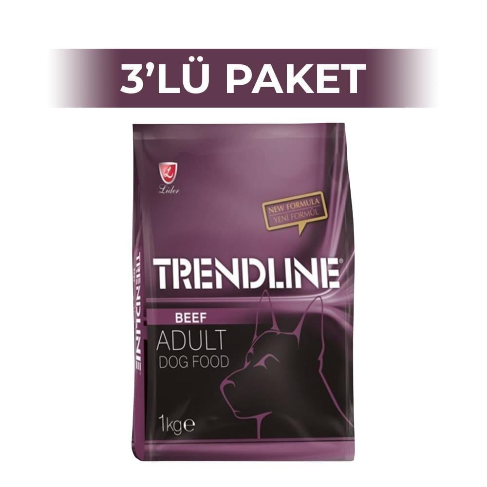 Trendline Biftekli Yetişkin Köpek Maması 1 kg 3 AdetTrendline