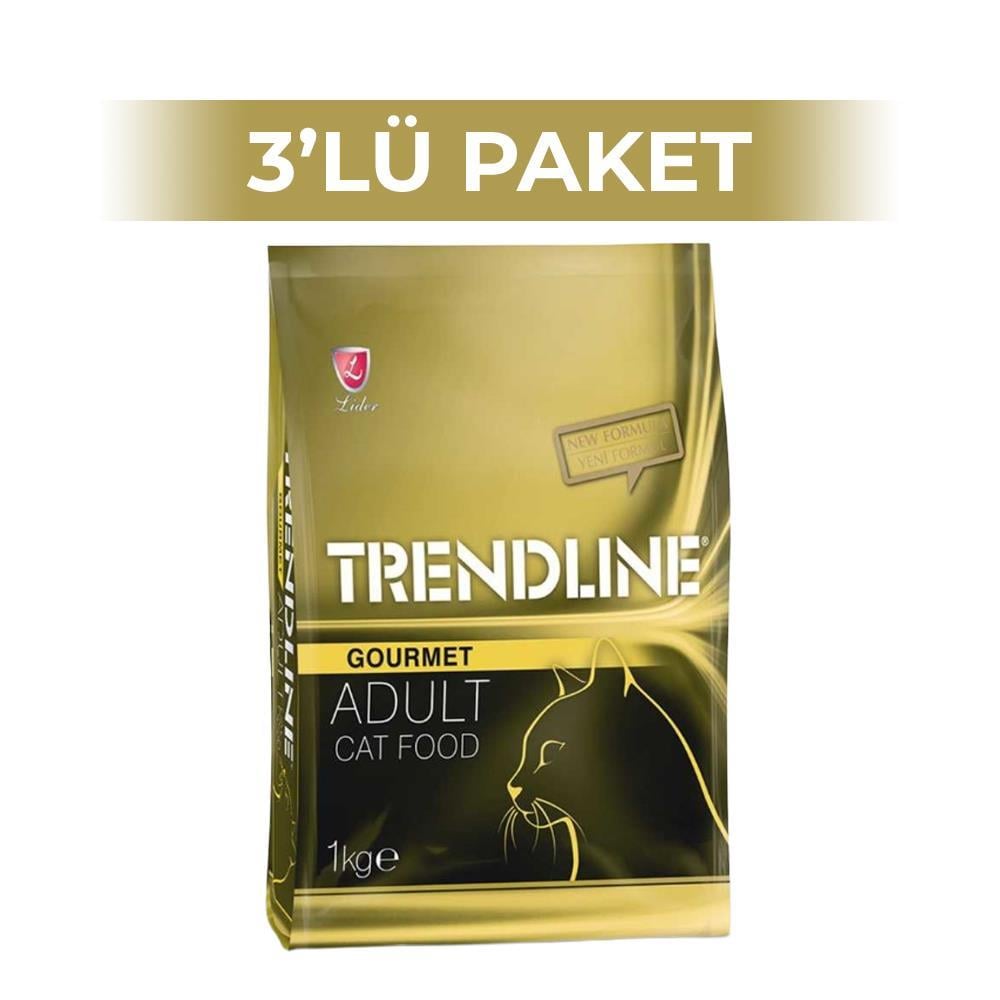 Trendline Gourmet Yetişkin Kedi Maması 1 kg 3 AdetTrendline