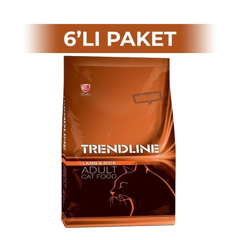 Trendline Kuzu Etli ve Pirinçli Yetişkin Kedi Maması 1 kg 6 AdetTrendline