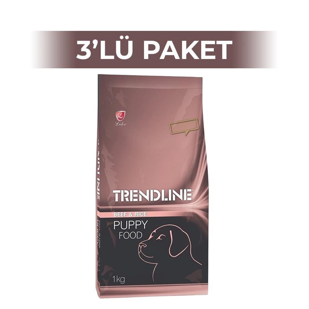 Trendline Puppy Biftekli ve Pirinçli Yavru Köpek Maması 1 kg 3 AdetTrendline