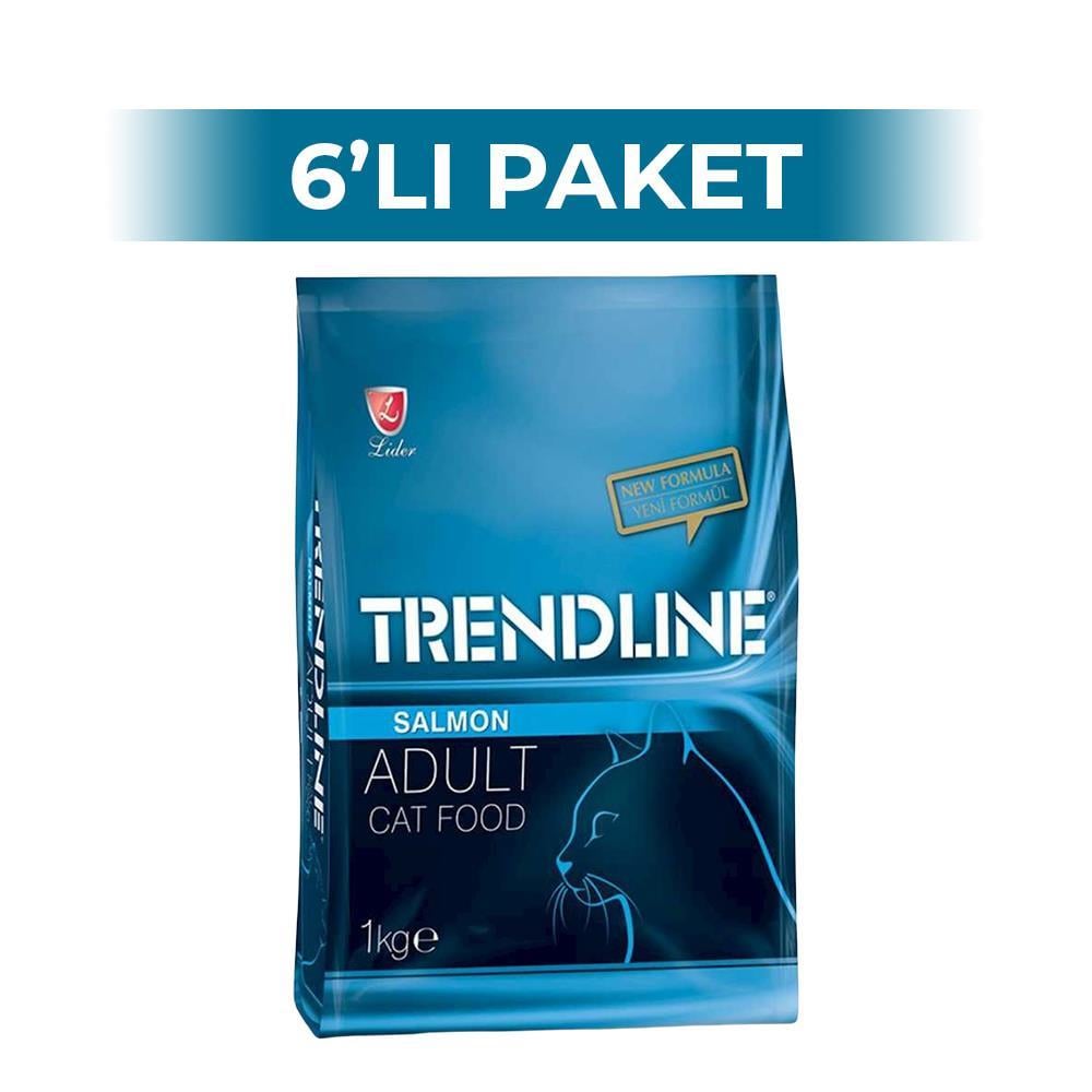 Trendline Somonlu Yetişkin Kedi Maması 1 kg 6 AdetTrendline