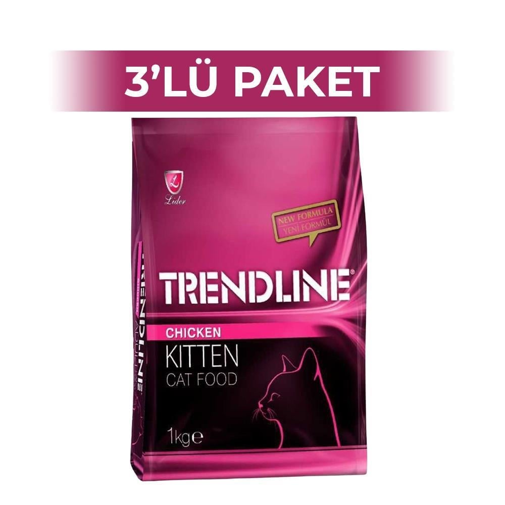 Trendline Tavuklu Yavru Kedi Maması 1 kg 3 AdetTrendline