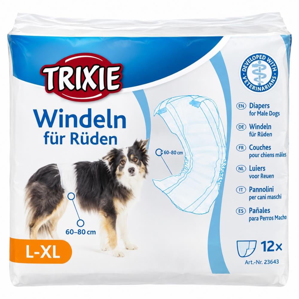 Trixie Erkek Köpekler İçin Tek Kullanımlık Köpek Bezi L-XL 60-80 cm 12'liTrixie