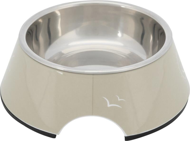 Trixie Köpek Mama ve Su Kabı, Melamin/Paslanmaz Çelik, 0.2lt/ø14cm, Kum BejiTrixie