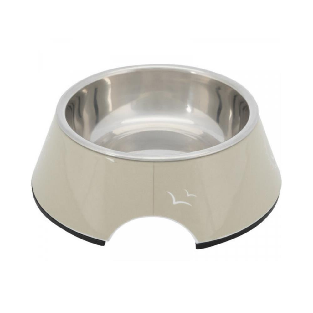 Trixie Köpek Mama ve Su Kabı, Melamin/Paslanmaz Çelik, 0.2lt/ø14cm, Kum BejiTrixie