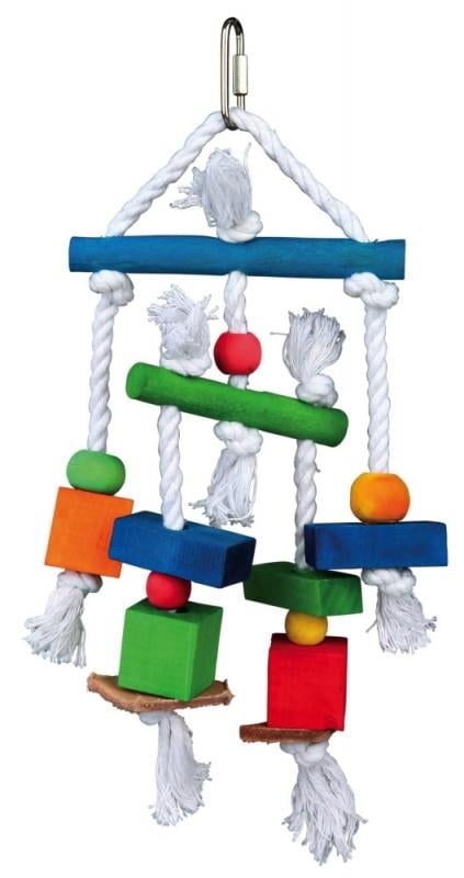 Trixie Kuş Oyuncağı, Ahşap, İpli ve Derili, 24cmTrixie