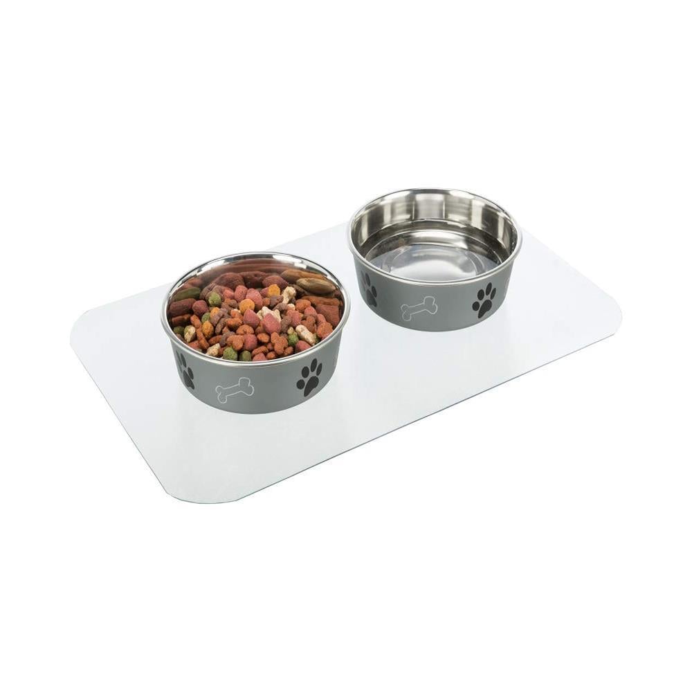 Trixie Pvc Köpek Mama ve Su Kabı Servisi Şeffaf 48 x 30 cmTrixie
