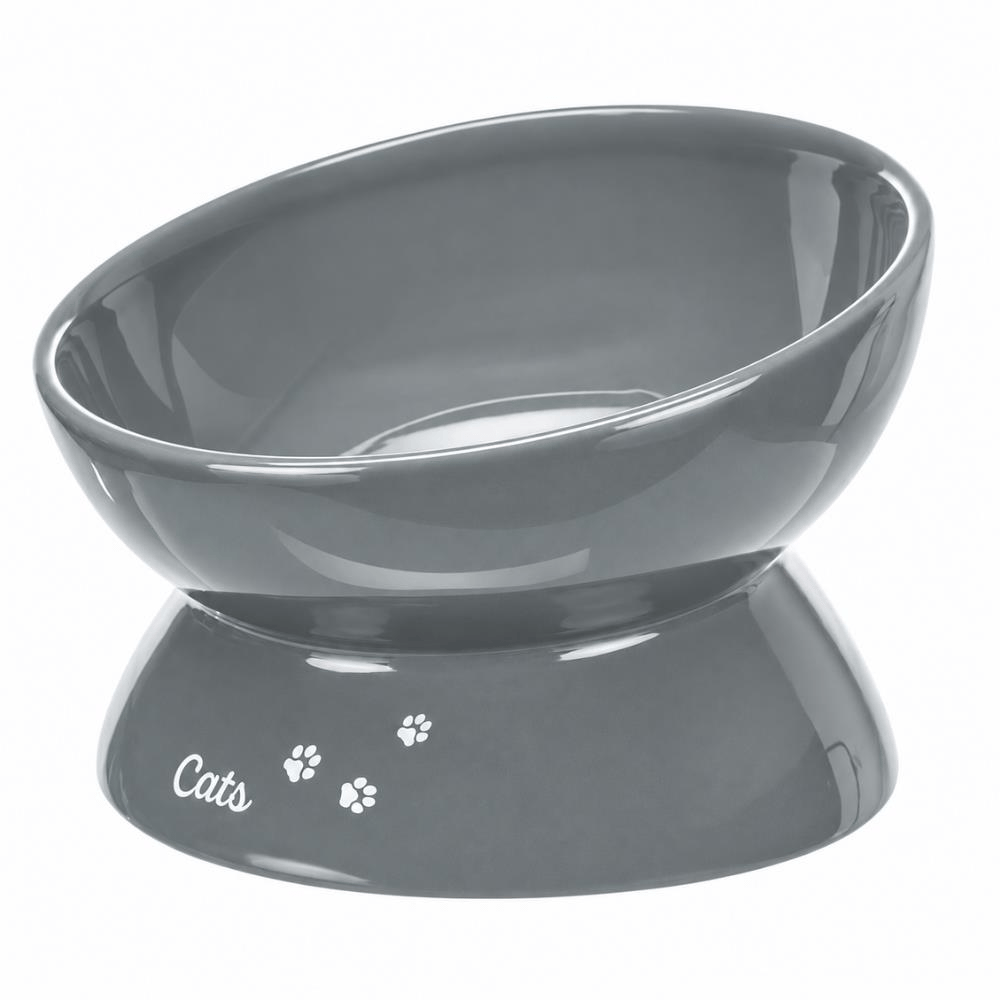 Trixie XXL Yükseltilmiş Seramik Kedi Mama ve Su Kabı 0,35 L 17 cm GriTrixie