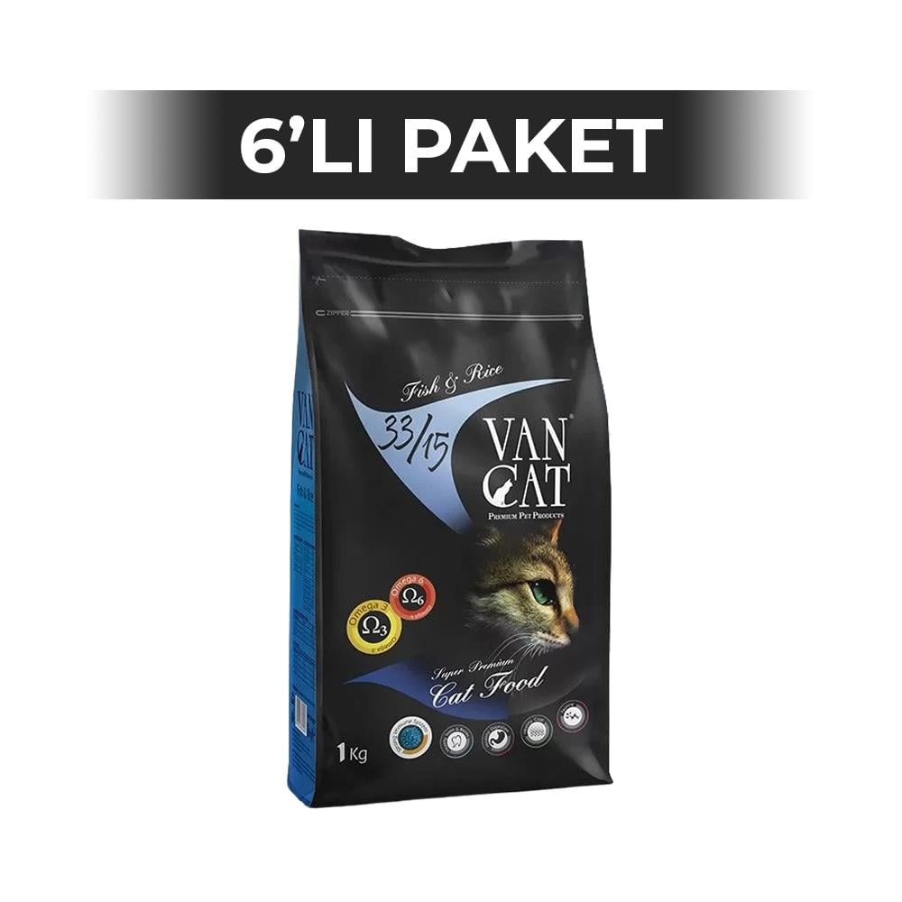 VanCat Balıklı Yetişkin Kedi Maması 1 kg 6 AdetVanCat