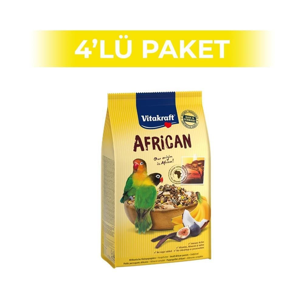 Vitakraft Afrika Cennet Paraket Kuş Yemi 750 gr 4 AdetVitakraft