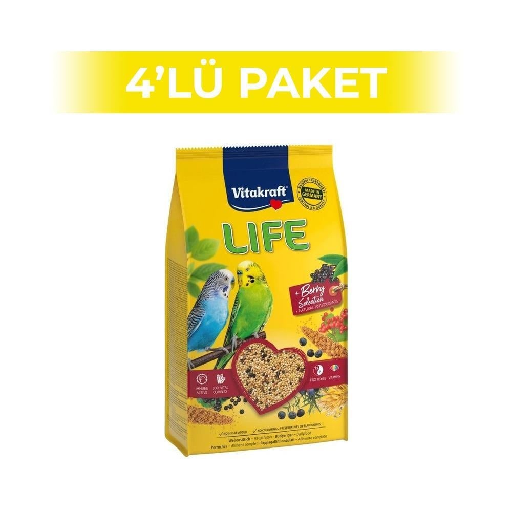 Vitakraft Life Muhabbet Kuşu Yemi 800 gr 4 AdetVitakraft