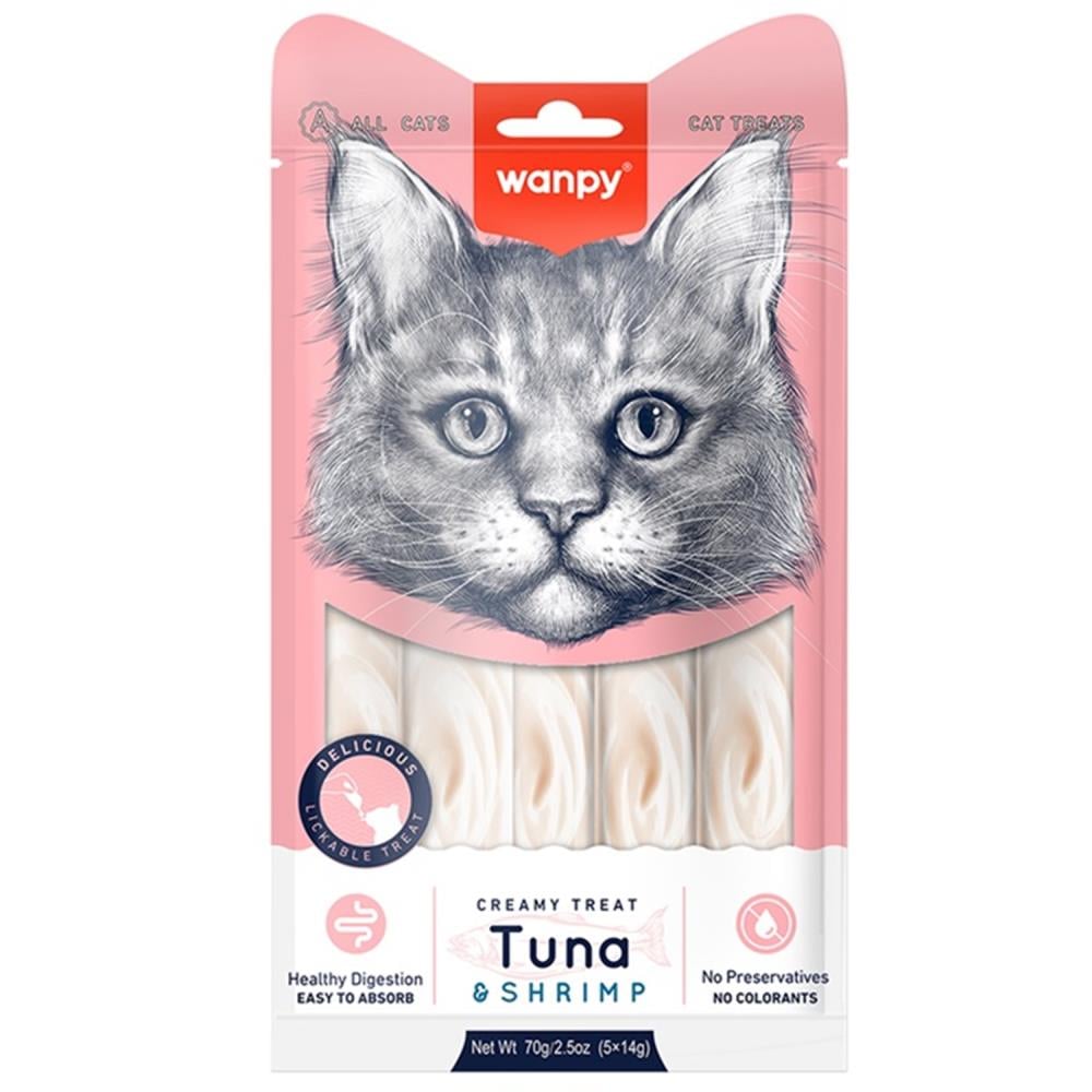 Wanpy Krema Karışık Kedi Ödül Maması 5x14 grWanpy