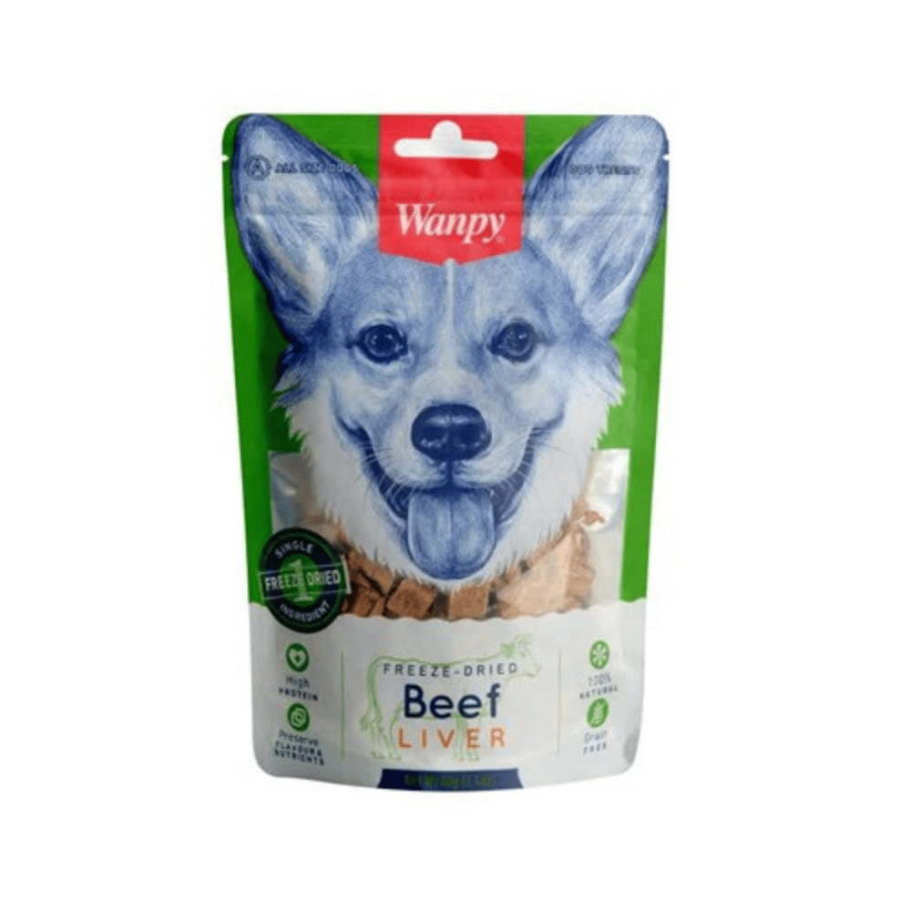 Wanpy Kurutulmuş Organik Dana Ciğeri Köpek Ödülü 40 grWanpy