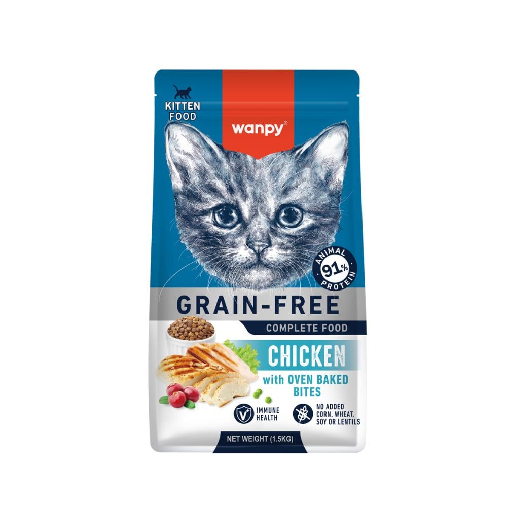 Wanpy Tahılsız Tavuklu Yavru Kedi Maması 1,5 kgWanpy