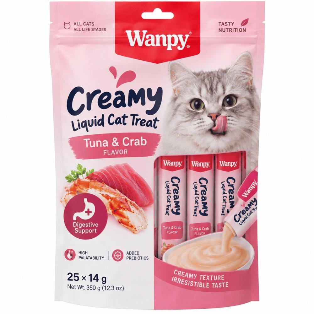 Wanpy Ton Balıklı ve Yengeçli Kedi Krema Ödül Maması 25x14 grWanpy