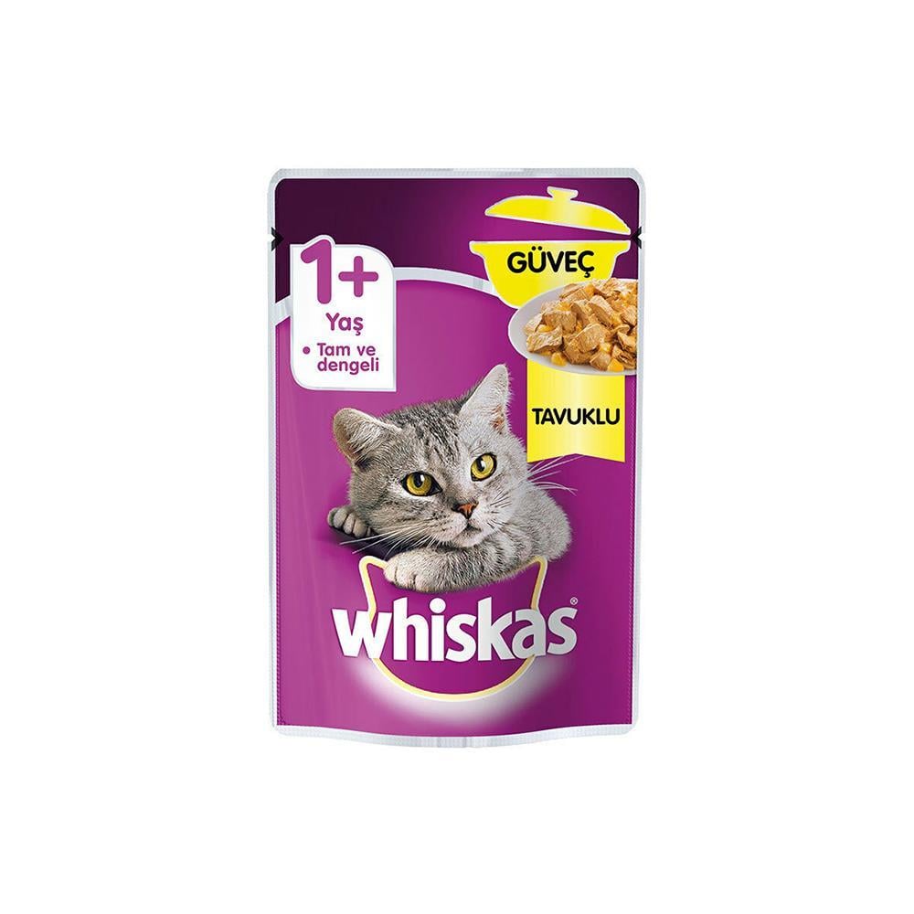 Whiskas Pouch Güveç ve Tavuklu Yetişkin Kedi Yaş Maması 85 grWhiskas