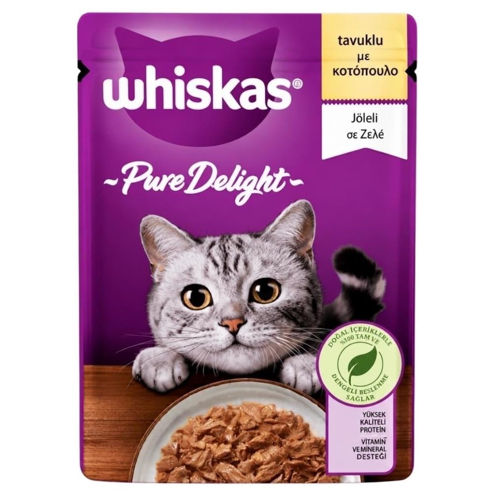 Whiskas Pouch Pure Delight Jöle İçinde Tavuklu Yaş Kedi Maması 85 grWhiskas