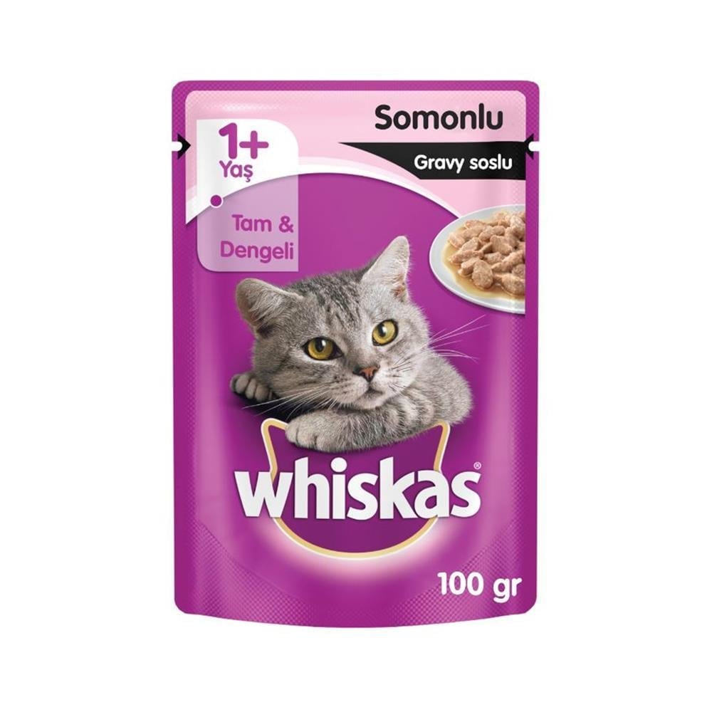 Whiskas Pouch Somonlu Yetişkin Kedi Yaş Maması 100 Gr 1 ADETWhiskas