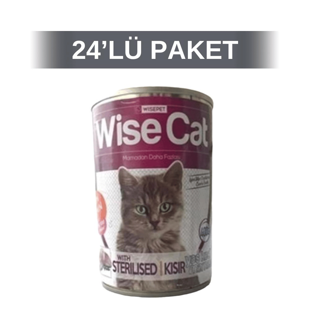 Wise Cat Kısırlaştırılmış Kedi Konserve Maması 400 gr 24 AdetWiseCat