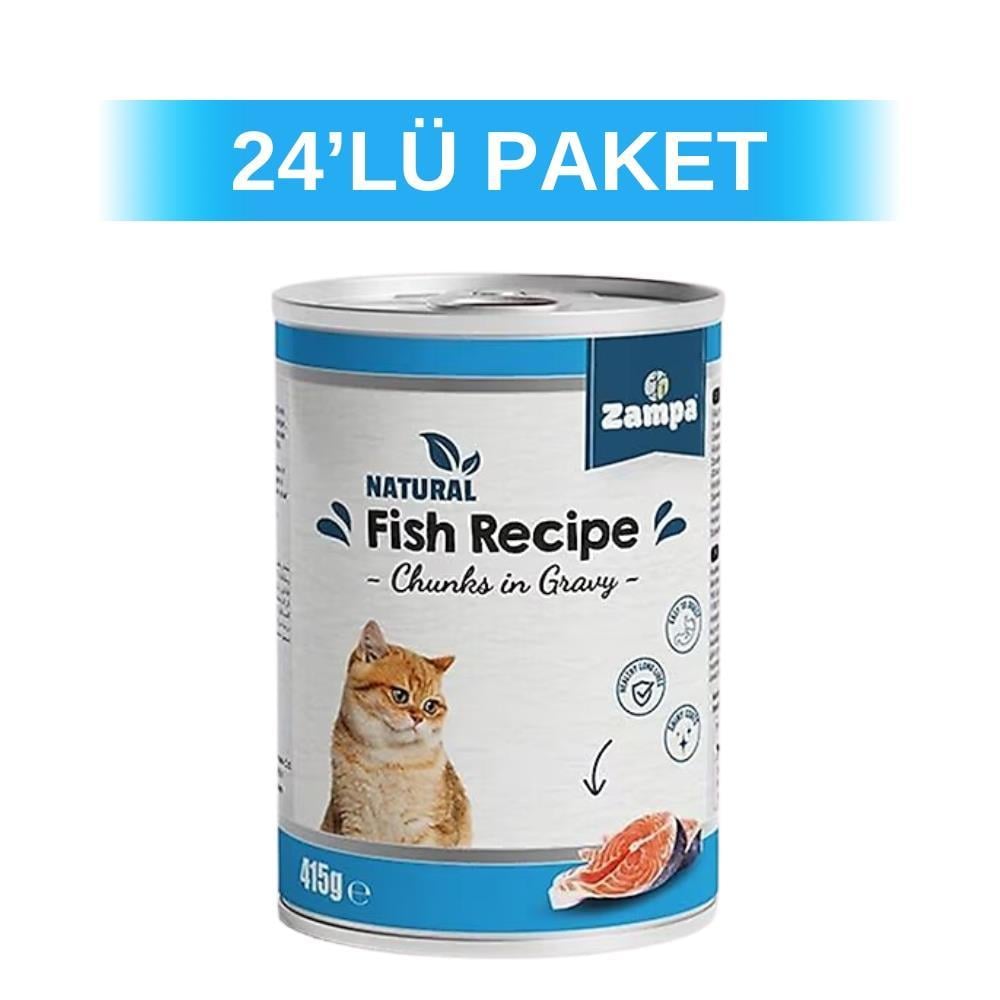 Zampa Balık Etli Kedi Konservesi 415 gr 24 AdetZampa
