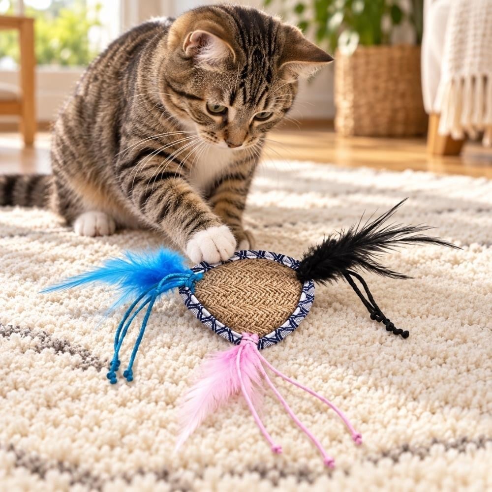 Zampa Hasır Tüylü Kedi Oyuncağı 29 x 18 cmZampa