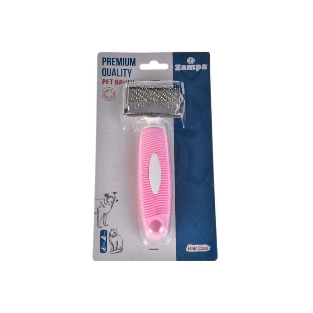 Zampa Pembe Kedi ve Köpek Tüy Bakım Fırçası Small 16x6 cmZampa