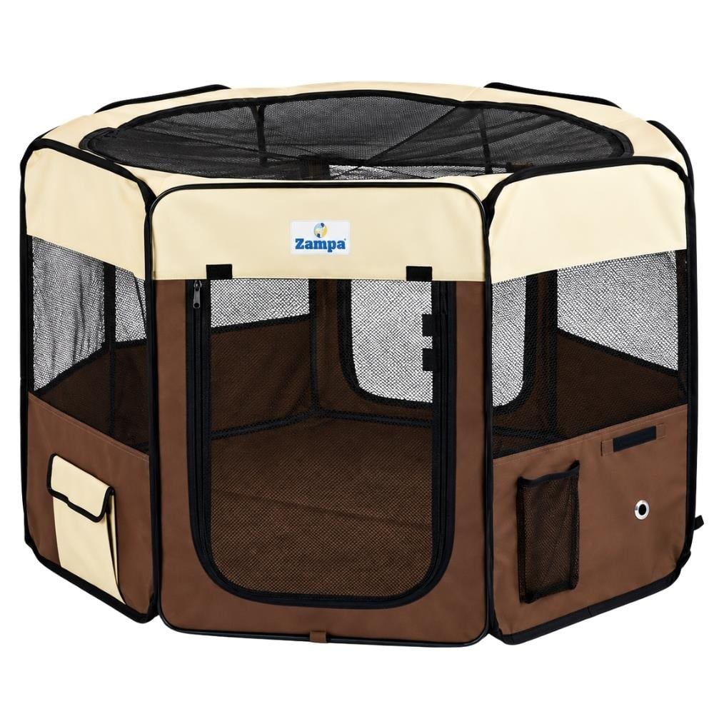 Zampa Pet Park Kedi ve Köpek Oyun Alanı Kahverengi 91 x 91 x 54 cmZampa