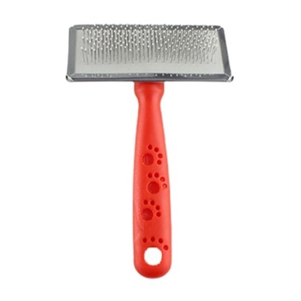 Zampa Slikon Top Başlıklı Kedi ve Köpek Fırçası Medium 14x9 cm KırmızıZampa