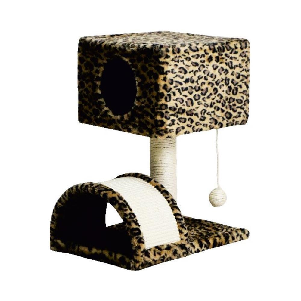 Zampa SP1923 Leopar Desenli Yuvalı Kedi Tırmalama 30x30x40 cmZampa