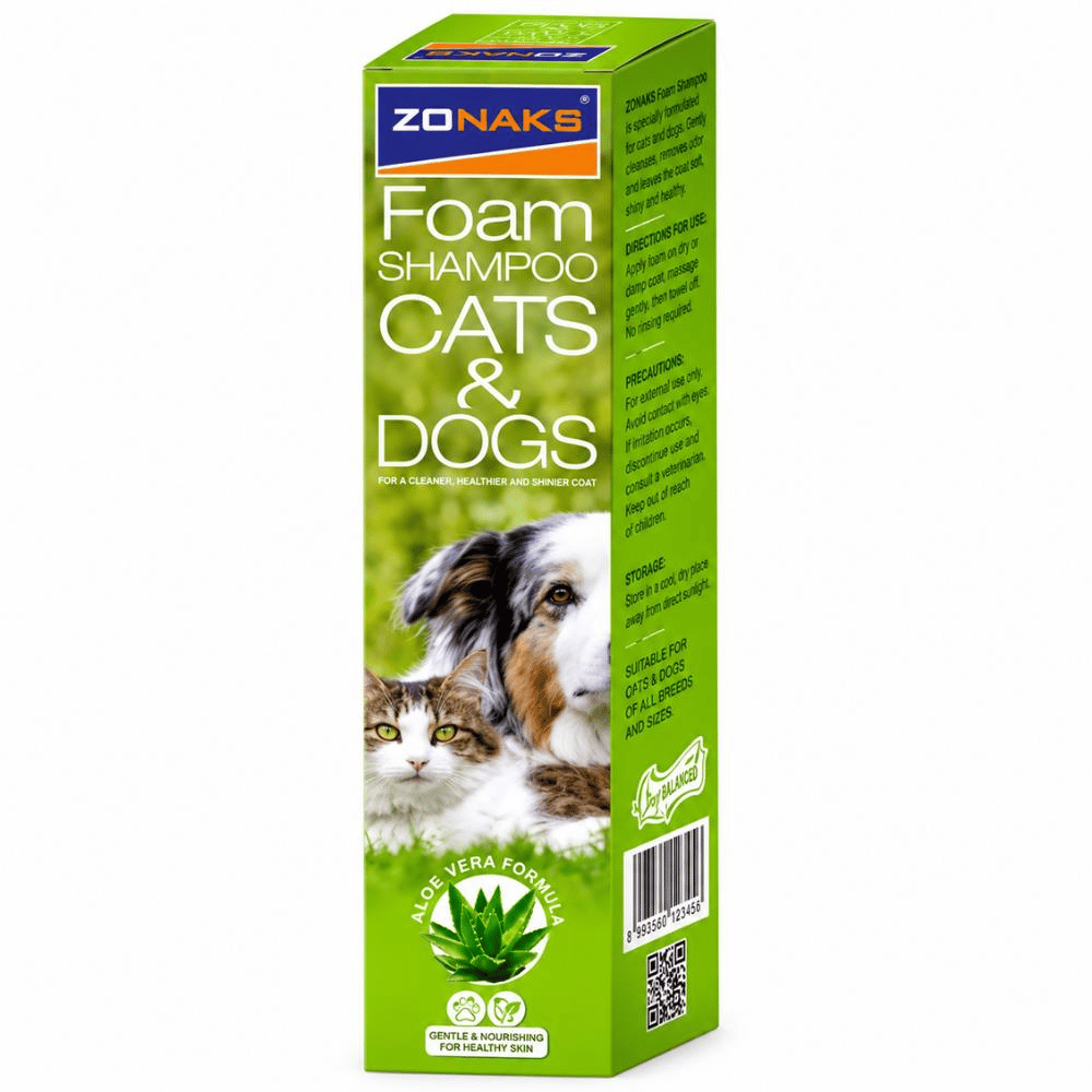Zonaks Aloe Vera Kokulu Kedi ve Köpek Köpük Şampuanı 250 mlZonaks