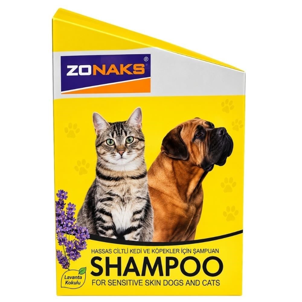 Zonaks Hassas Ciltli Kedi ve Köpekler İçin Antibakteriyel Şampuan 10 ml x 20 AdetZonaks