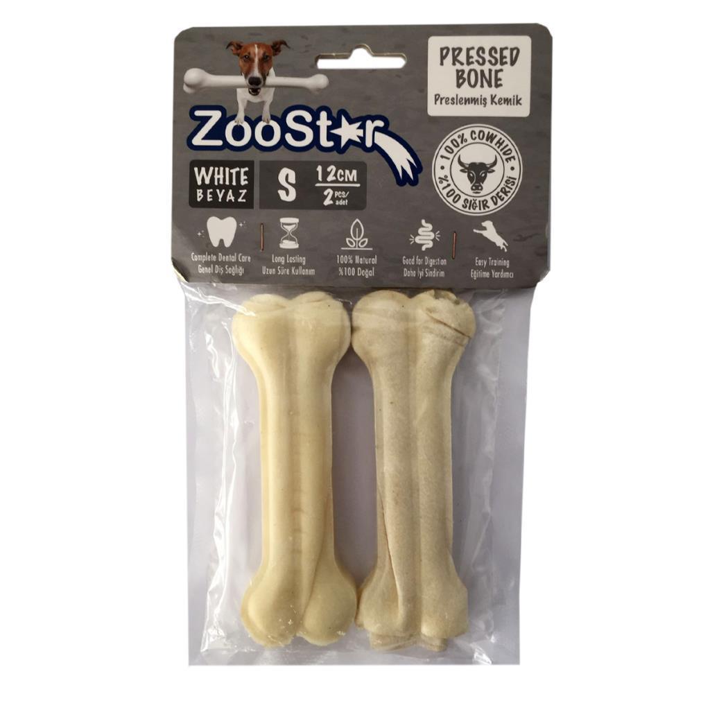 ZooStar Deri Pres Beyaz Kemik 12 cm S 2 AdetZoo