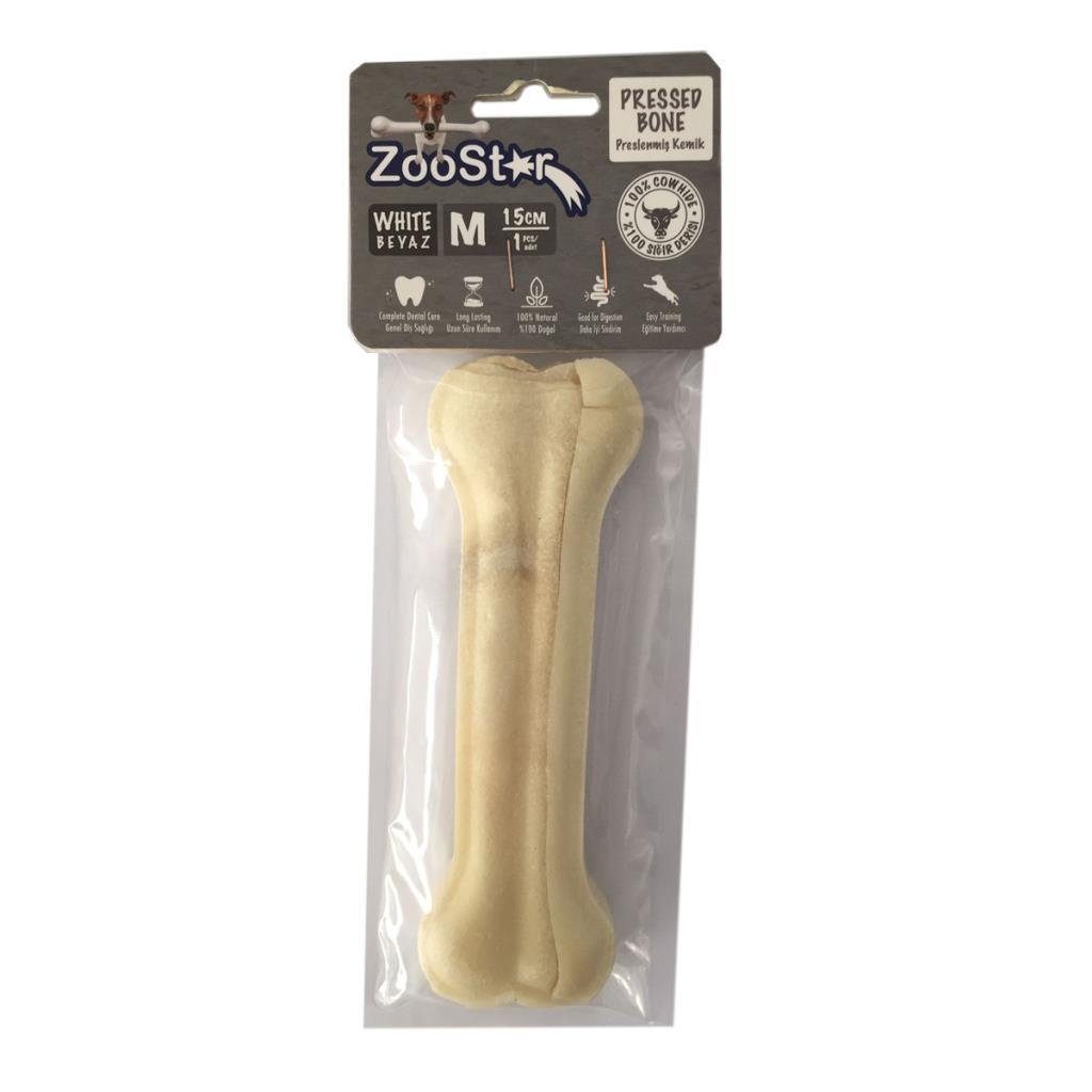 ZooStar Deri Pres Beyaz Kemik M 15 cmZoo