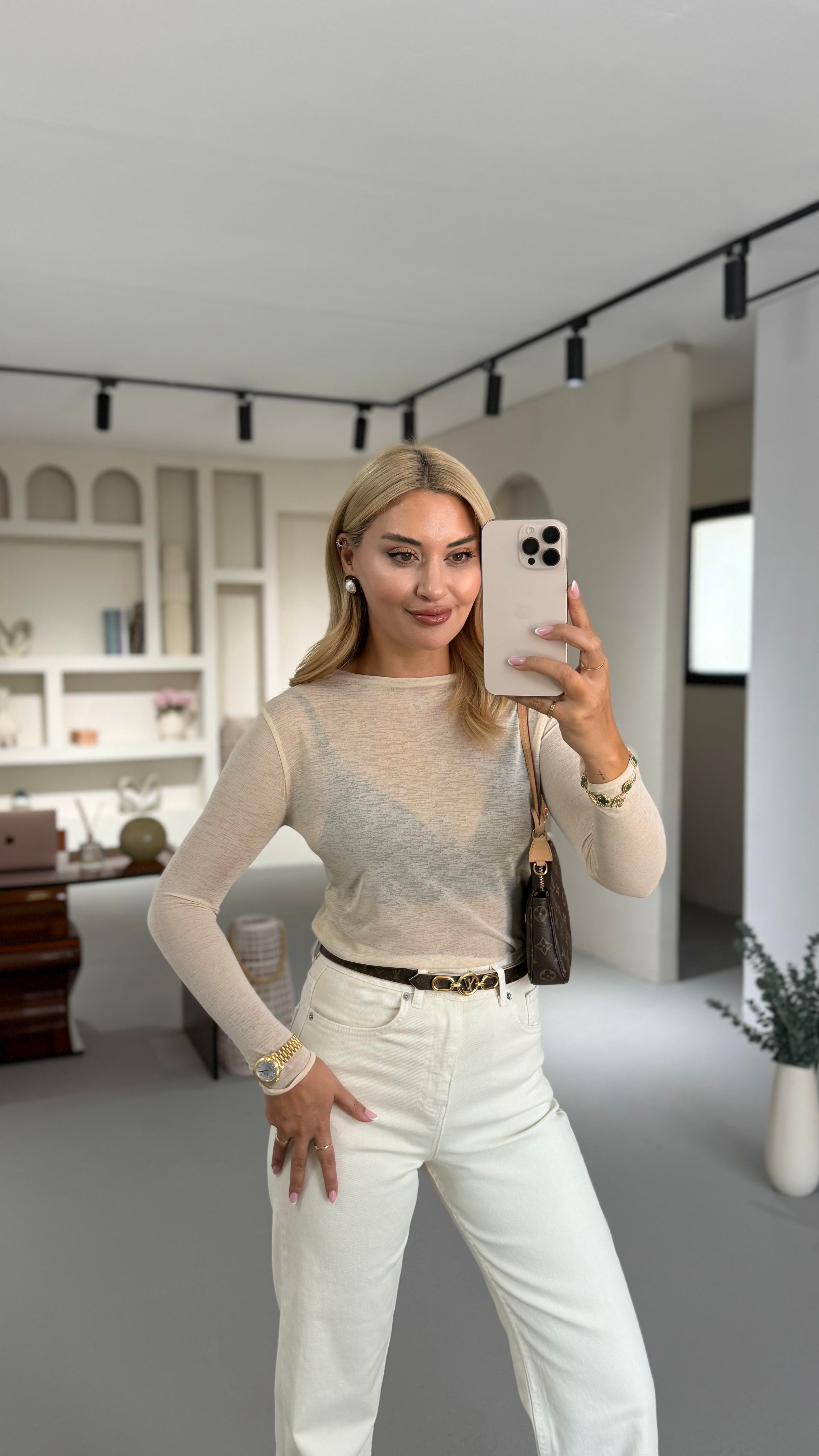 Krem Transparan Bluz