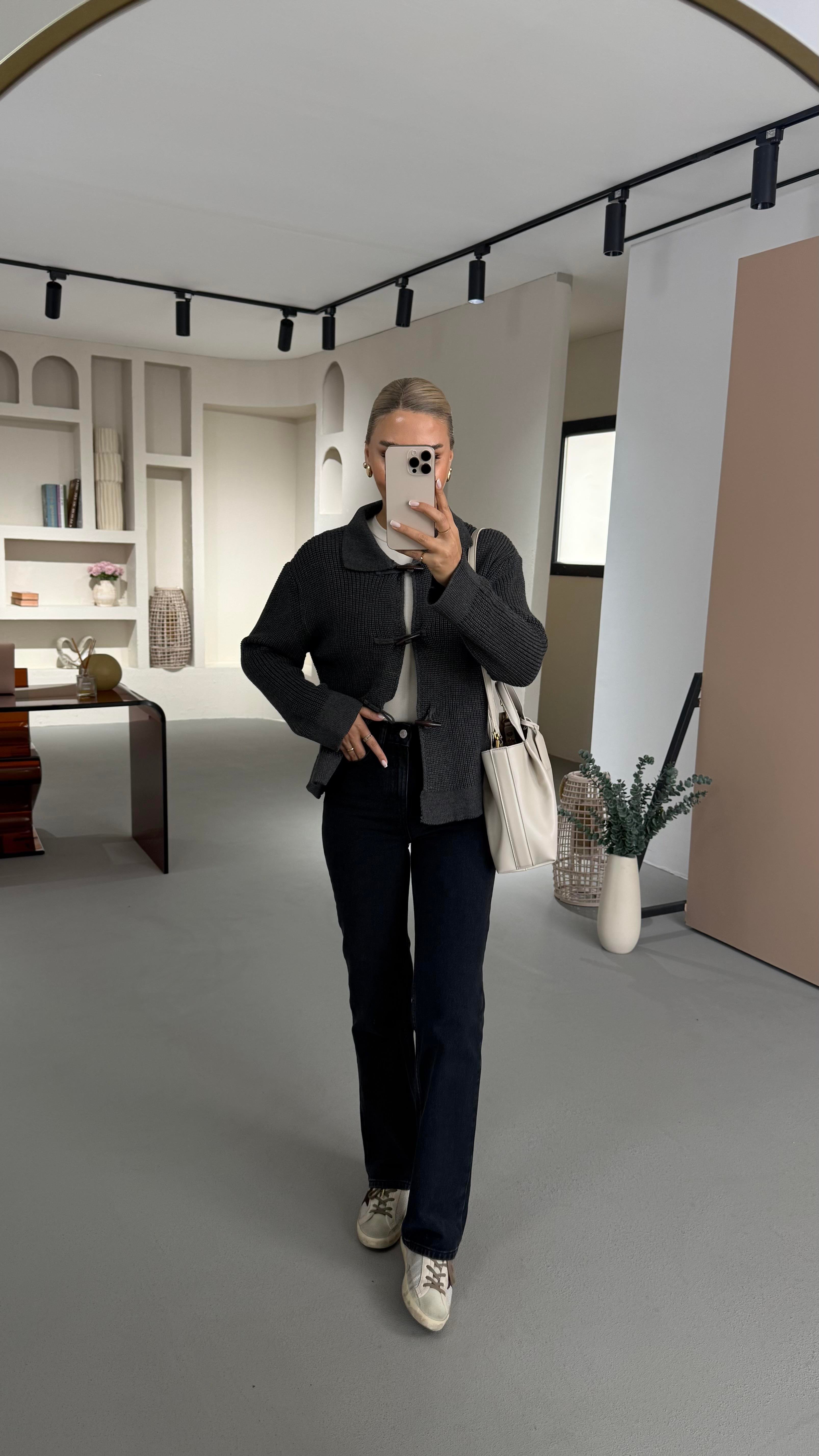 Premium Seri Düz Kesim Antrasit Jean Pantolon