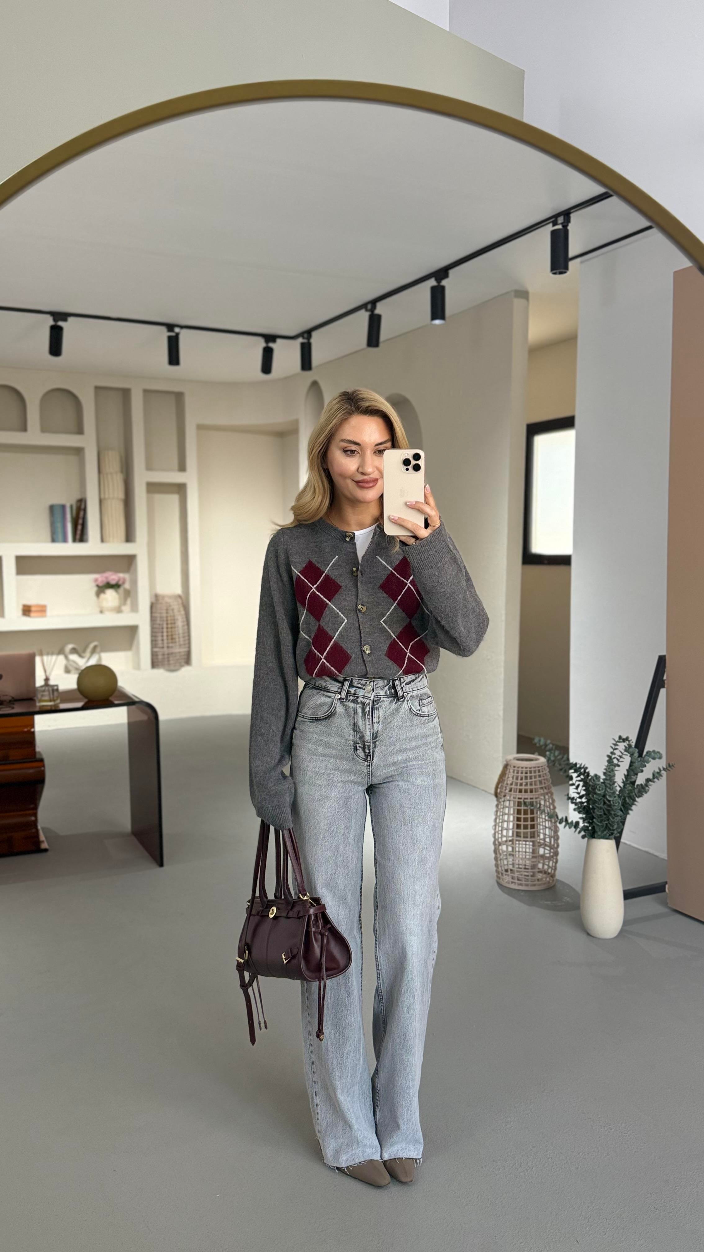 Premium Seri Kesik Paça Straight Fit Antrasit Yıkamalı Jean