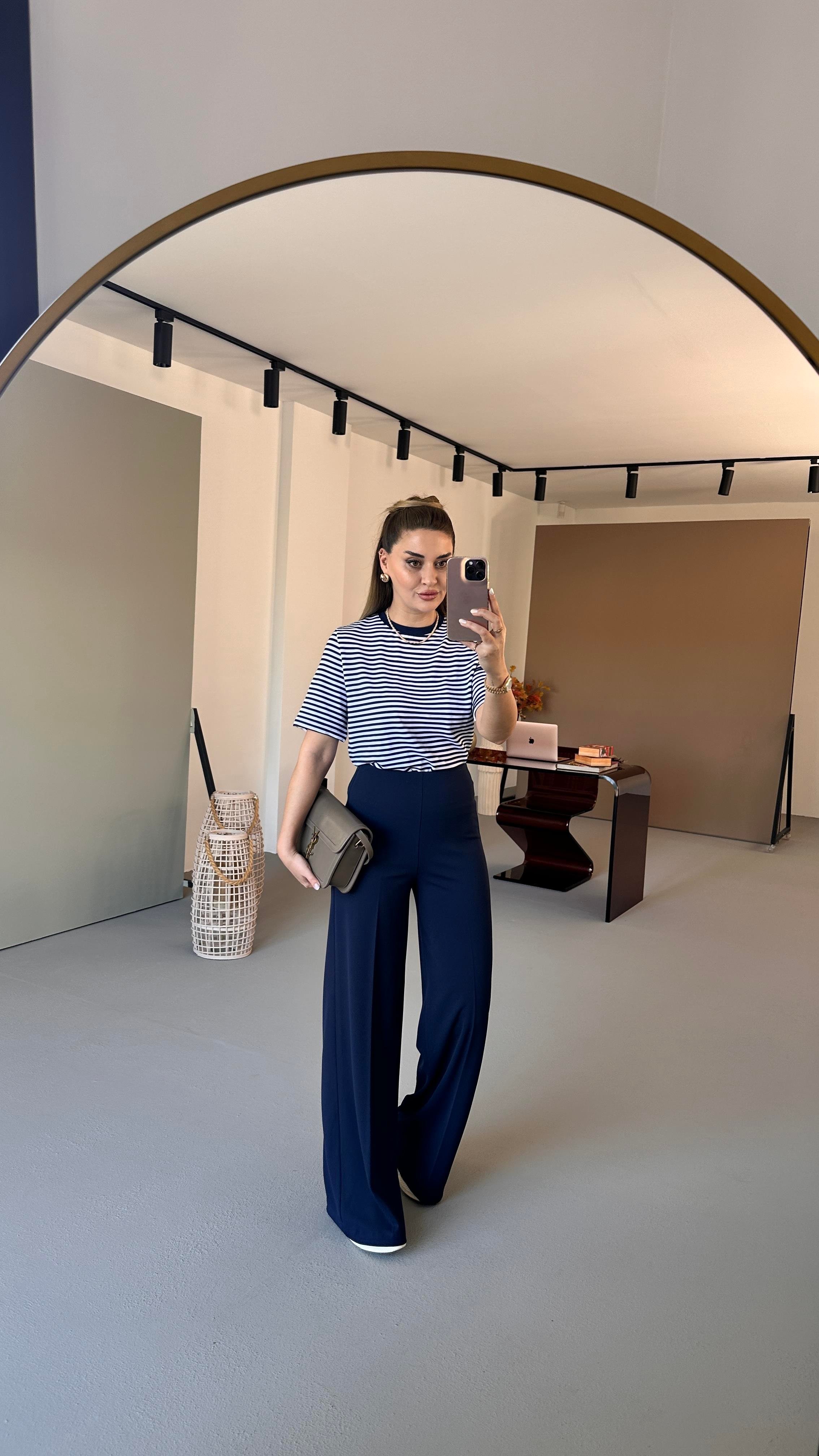 Comfortlux Likralı Lacivert Bol Pantolon