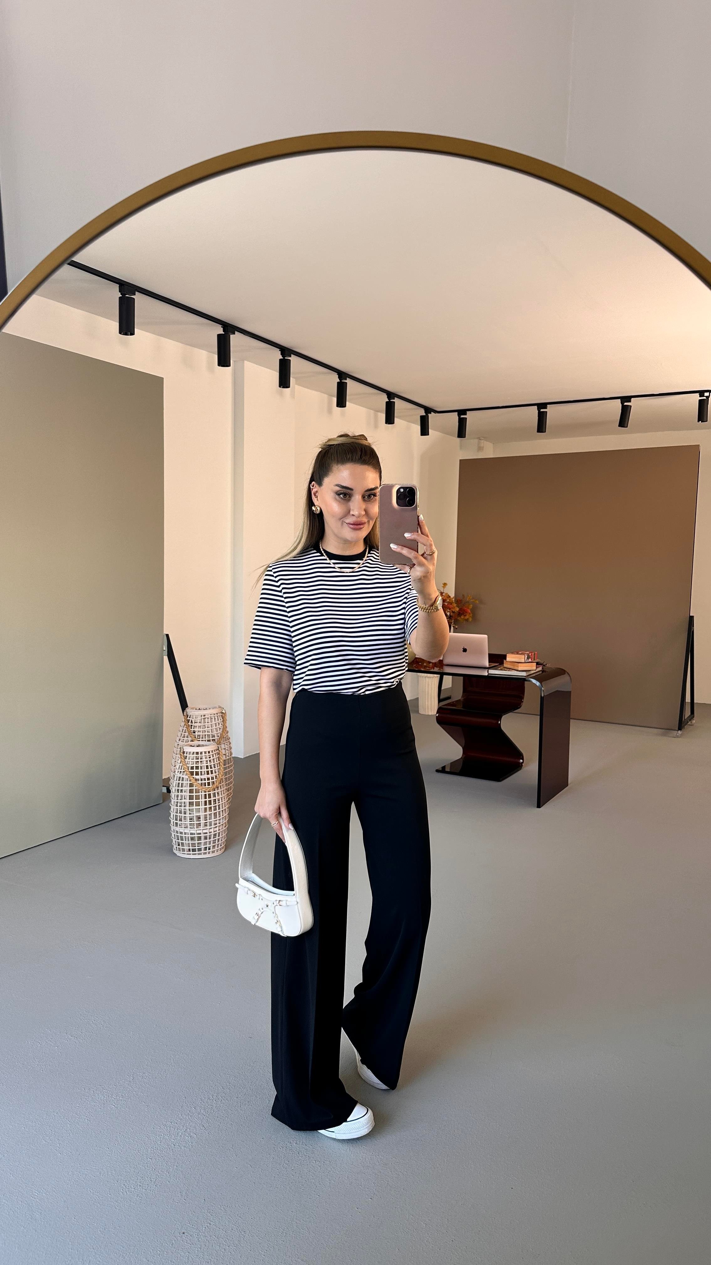 Comfortlux Likralı Siyah Bol Pantolon