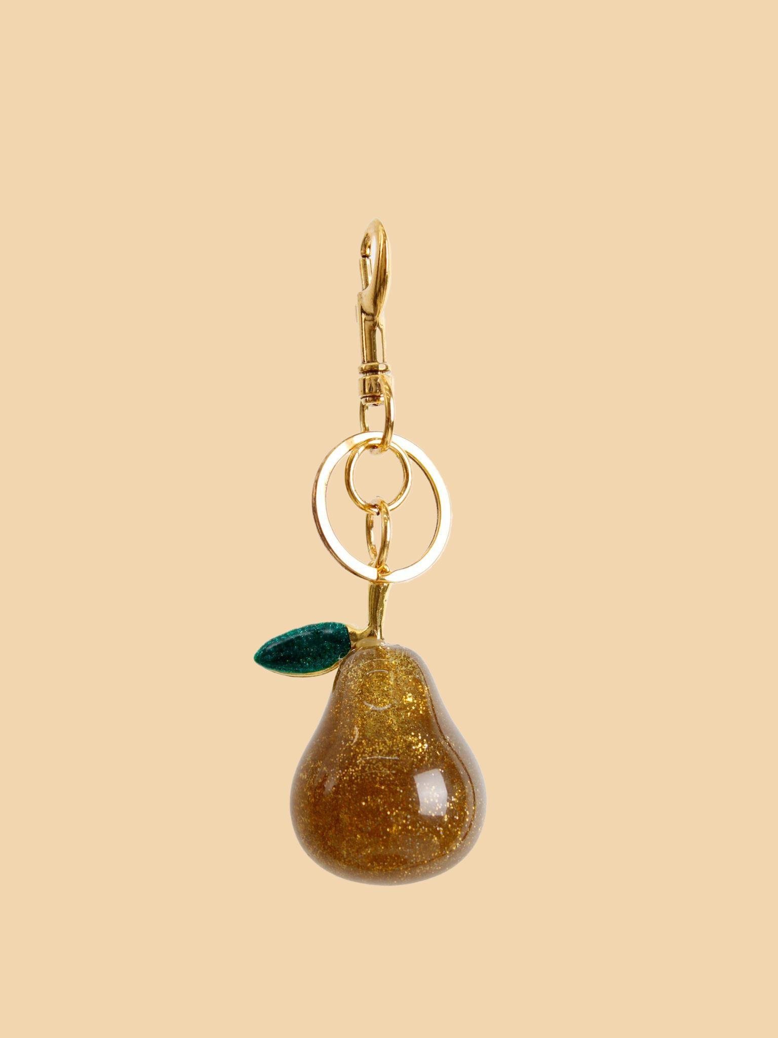 Glitter Pear Sarı Çanta Charm