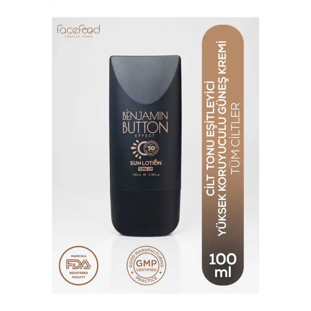 Benjamin Button Effect Lotion Tone Up Aydınlatıcı Renkli Güneş Losyonu SPF50 100 ml - Benjamin Button Effect