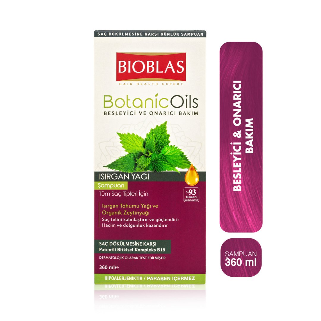 Bioblas Botanic Oils Isırgan Yağı İnce Telli ve Zayıf Saçlar İçin Şampuan 360 ml - Bioblas