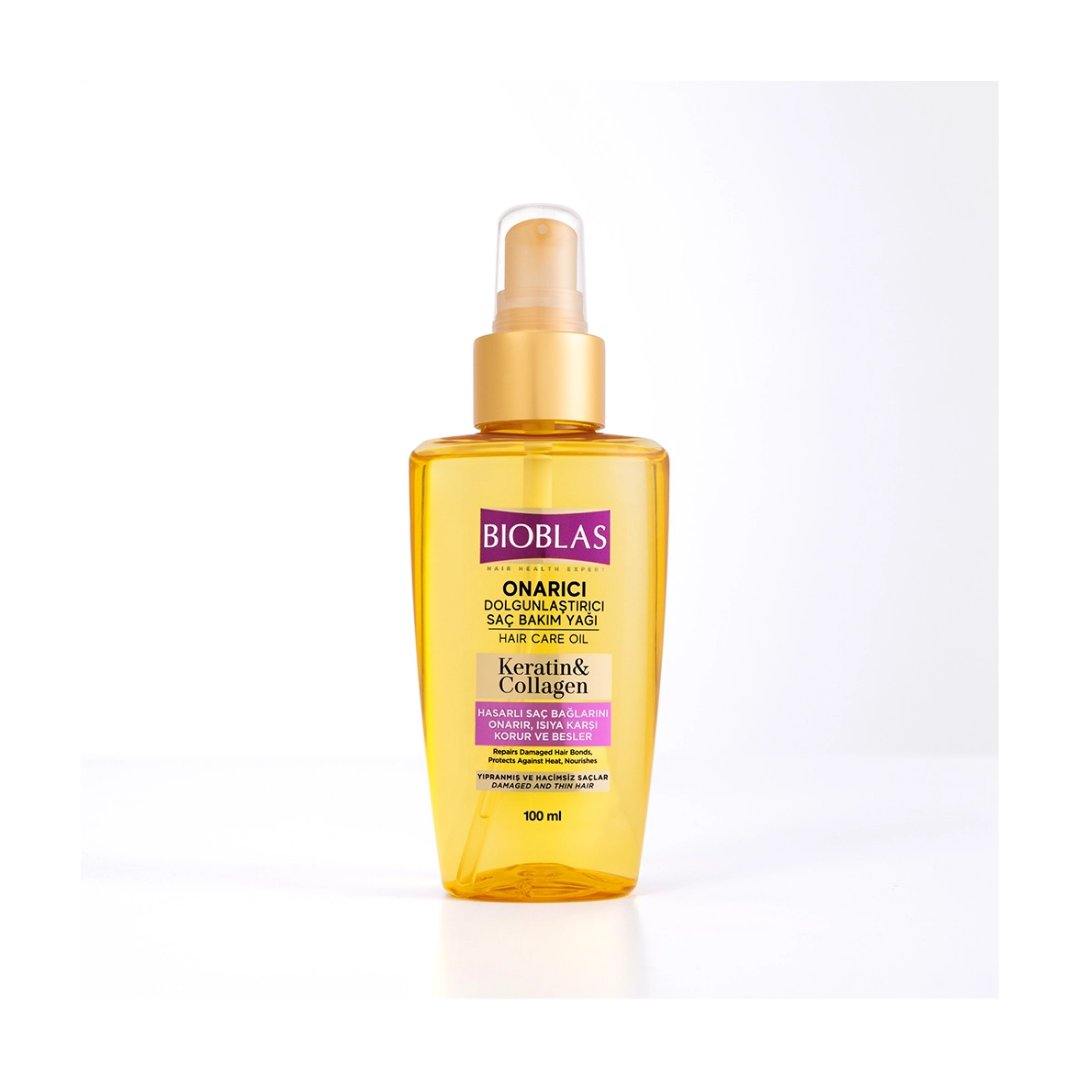 Bioblas Keratin Collagen Dolgunlaştırıcı Saç Bakım Yağı 100 ml - Bioblas