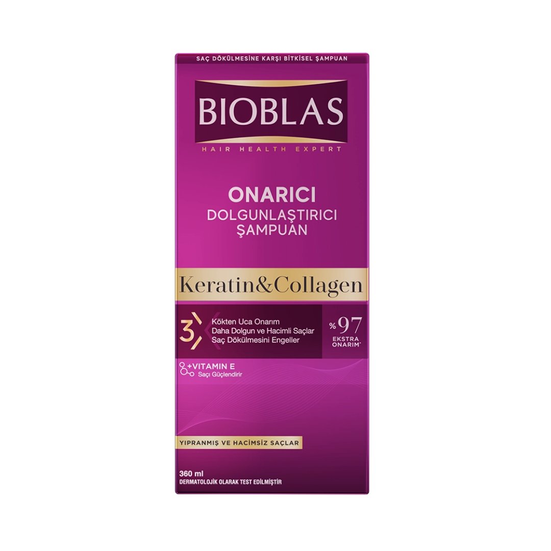 Bioblas Kolajen ve Keratin Dolgunlaştırıcı ve Bariyer Onarıcı Şampuan 360 ml - Bioblas