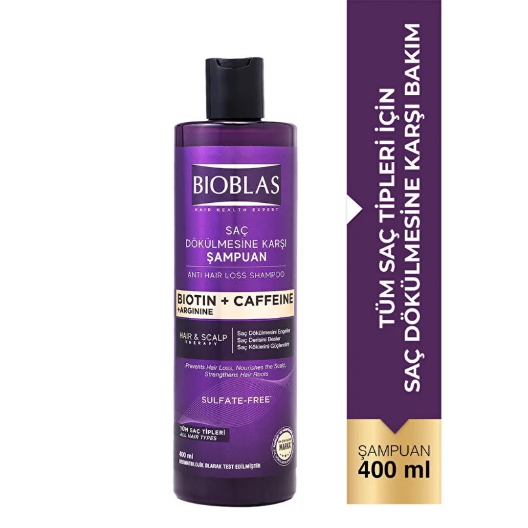 Bioblas Saç Dökülmesine Karşı Biotin ve Kafein İçeren Şampuan 400 ml - Bioblas