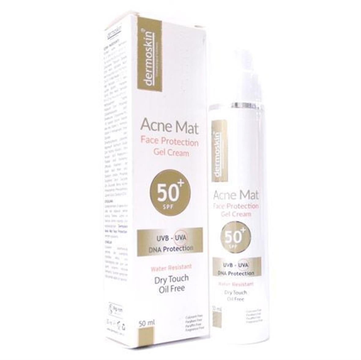 Dermoskin Acne Mat Face Protection Gel Cream Spf50+ 50ml - Dermoskin
