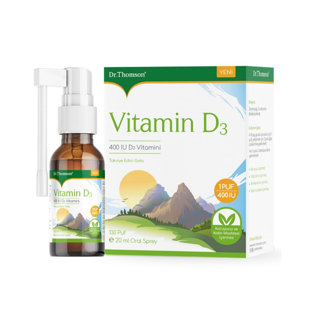 Dr. Thomson Vitamin D3 400 IU Oral Sprey 20 ml - Dr. Thomson