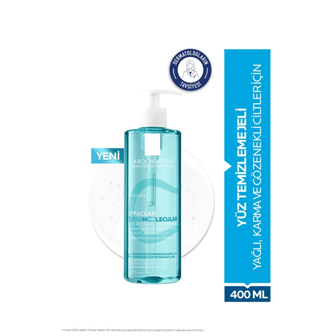 La Roche Posay Effaclar Supramolecular Gözenek Ve Yağlanma Karşıtı Yüz Temizleme Jeli 400 ml - La Roche-Posay